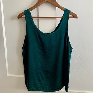 Vintage Victoria’s Secret gold label emerald green silk camisole
